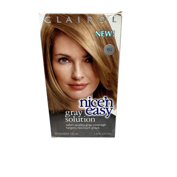 Clairol Gray Solution Nice'n Easy, 100% Coverage, #  8G Med. Golden Blonde (1)‎ - Picture 1 of 11